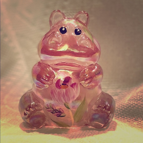 Fenton Glass Other - Fenton Rosemilk Pink Glass Hippo